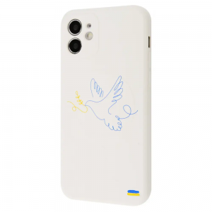 Чехол патриотический WAVE Ukraine Edition Case with MagSafe с микрофиброй для iPhone 12 – Dove of peace