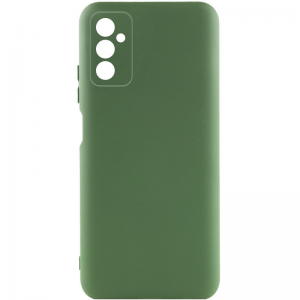 Чехол Silicone Cover Lakshmi Full Camera (A) для Samsung Galaxy M52 – Зеленый / Dark green