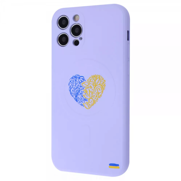 Чехол патриотический WAVE Ukraine Edition Case with MagSafe с микрофиброй для iPhone 12 Pro Max – Ukraine heart