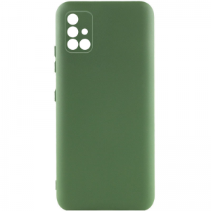 Чехол Silicone Cover Lakshmi Full Camera (A) для Samsung Galaxy A51 – Зеленый / Dark green