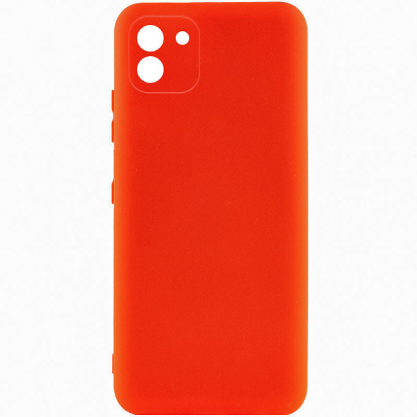 Чехол Silicone Cover Lakshmi Full Camera (A) для Samsung Galaxy A03 – Красный / Red