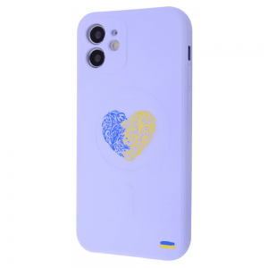Чехол патриотический WAVE Ukraine Edition Case with MagSafe с микрофиброй для iPhone 12 – Ukraine heart