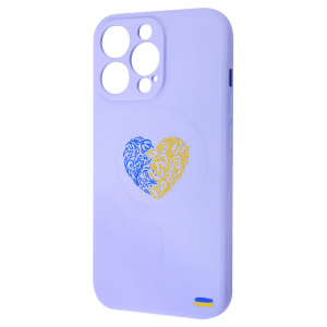 Чехол патриотический WAVE Ukraine Edition Case with MagSafe с микрофиброй для iPhone 13 Pro Max – Ukraine heart