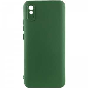 Чехол Silicone Cover Lakshmi Full Camera (A) для Xiaomi Redmi 9A – Зеленый / Dark green