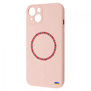 Чехол патриотический WAVE Ukraine Edition Case with MagSafe с микрофиброй для iPhone 13 – Vyshyvanka shirt circle