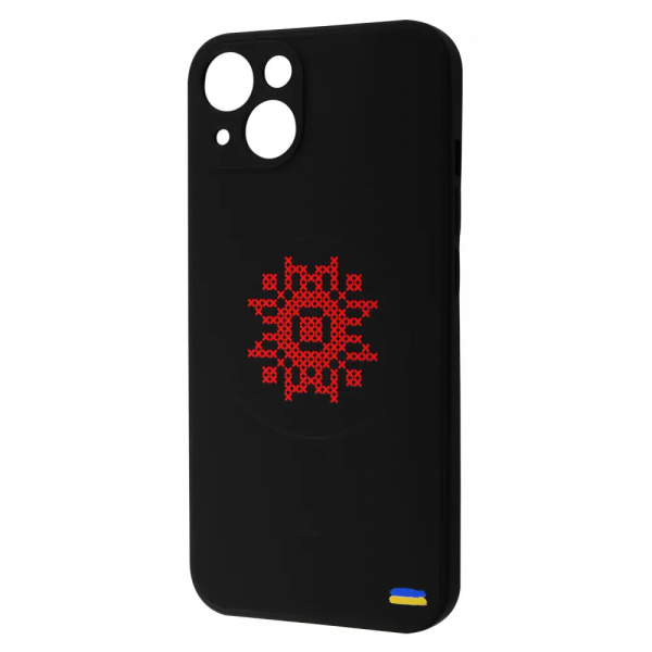 Чохол патріотичний WAVE Ukraine Edition MagSafe для iPhone 13 Vyshyvanka shirt / Black