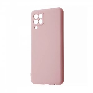 Чехол Silicone Cover Lakshmi Full Camera (A) для Samsung Galaxy A12 / M12  – Розовый  / Pink Sand