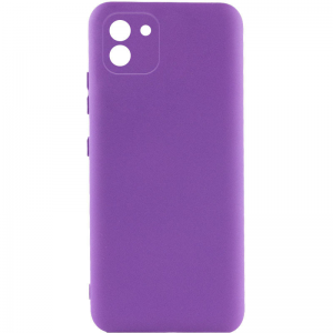 Чехол Silicone Cover Lakshmi Full Camera (A) для Samsung Galaxy A03 – Фиолетовый / Purple