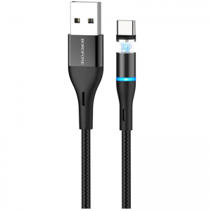 Кабель Borofone BU16 Skill magnetic USB to Type-C 3A (1.2m) – Black