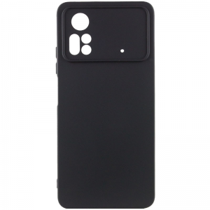 Чехол Silicone Cover Lakshmi Full Camera (A) для Xiaomi Poco X4 Pro 5G – Черный / Black