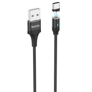 Кабель Hoco U76 Fresh magnetic USB to Type-C 3A (1.2м) – Black