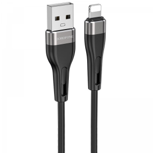 Кабель Borofone BX46 Rush USB to Lightning 2.4A (1м) – Black