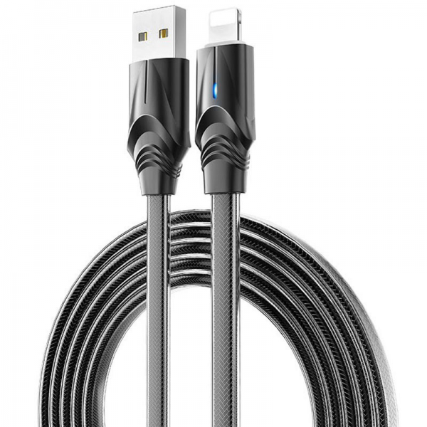 Кабель Borofone BU12 Synergy USB to Lightning 2.4A 1.2м Black