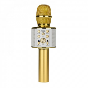 Караоке микрофон-колонка Hoco BK3 Cool – Gold