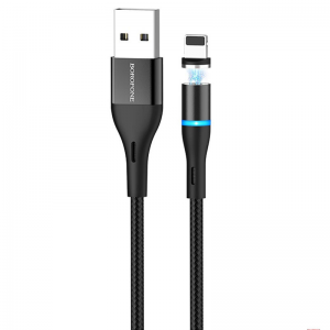 Кабель Borofone BU16 Skill magnetic USB to Lightning 2.4A (1.2m) – Black