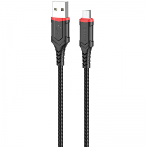 Кабель Borofone BX67 USB to MicroUSB 2.4A (1м) – Black