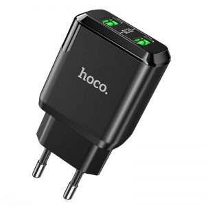 Сетевое зарядное устройство HOCO N6 QC3.0 (2USB / 3A) – Black