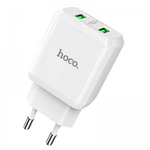 Сетевое зарядное устройство HOCO N6 QC3.0 (2USB / 3A) – White