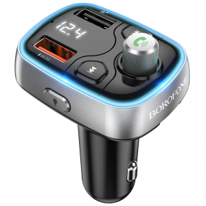 Автомобильное зарядное устройство Borofone BC32 Bluetooth FM-трансмиттер (2USB / 3A) – Black