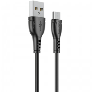 Кабель Borofone BX51 Triumph USB to MicroUSB 2.4A (1м) – Black