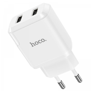 Сетевое зарядное устройство HOCO N7 (2USB / 2.1A) – White