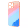 Чохол TPU+Glass Bright NoLogo для Iphone 13 Pro Max Pink / Blue