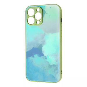 TPU+Glass чехол Bright Colors Case Without Logo для Iphone 13 Pro Max – Mint green