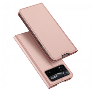 Чехол-книжка Dux Ducis с карманом для Xiaomi Poco X4 Pro 5G – Rose Gold