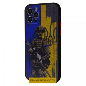 Чехол патриотический WAVE Ukraine Edition Shadow Matte для iPhone 12 – Courageous