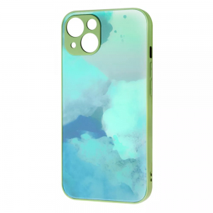 TPU+Glass чехол Bright Colors Case Without Logo для Iphone 13 – Мint green