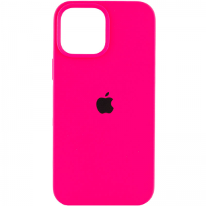 Оригинальный чехол Silicone Cover 360 с микрофиброй для Iphone 14 Pro Max – Розовый / Barbie pink