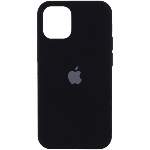 Оригинальный чехол Silicone Cover 360 с микрофиброй для Iphone 14 Pro Max – Черный / Black