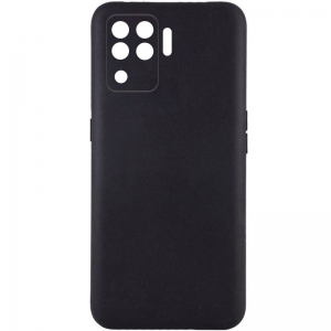 Матовый силиконовый TPU чехол с защитой камеры для Oppo Reno 5 Lite – Черный