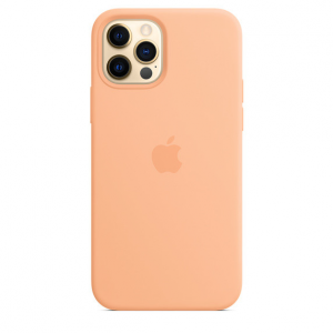 Оригинальный чехол Silicone Cover 360 с микрофиброй для Iphone 14 Pro – Оранжевый / Cantaloupe