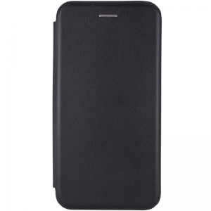 Кожаный чехол-книжка 360 с визитницей для Samsung Galaxy A03 Core – Черный