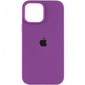 Оригинальный чехол Silicone Cover 360 с микрофиброй для Iphone 14 Pro Max – Фиолетовый / Grape