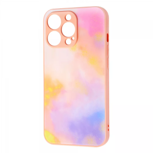 TPU+Glass чехол Bright Colors Case Without Logo для Iphone 13 Pro – Pink / Purple