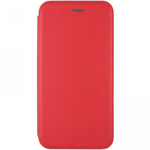Кожаный чехол-книжка 360 с визитницей для Xiaomi Redmi 6A – Красный