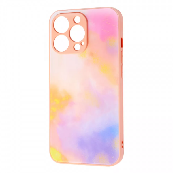 Чохол TPU+Glass Bright NoLogo для Iphone 13 Pro Pink / Purple