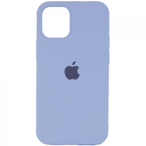 Оригинальный чехол Silicone Cover 360 с микрофиброй для Iphone 14 Pro – Голубой / Lilac Blue