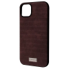 Чохол SULADA Crocodile Leather для Iphone 14 Plus Коричневий