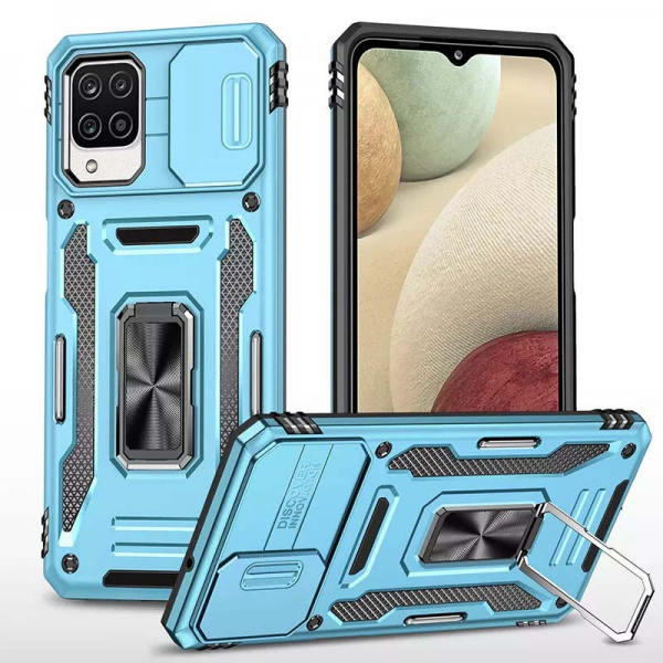 Протиударний чохол Camsh Army Ring для Samsung Galaxy M53 5G Блакитний / Light Blue