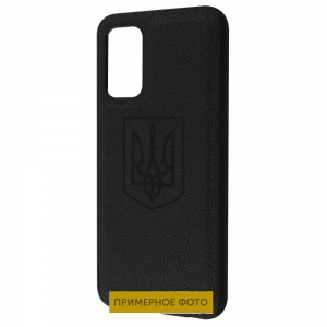 Кожаный чехол WAVE Ukraine Leather Case для Samsung Galaxy A12 / M12 – Coat of arms