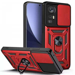 Ударопрочный чехол Camshield Serge Ring со шторкой для камеры для Xiaomi 12 Lite – Красный