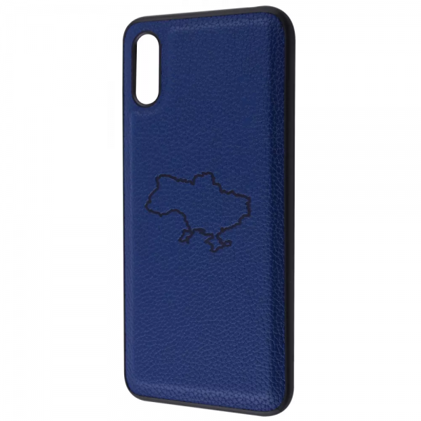 Кожаный чехол WAVE Ukraine Leather Case для Xiaomi Redmi 9A – Map