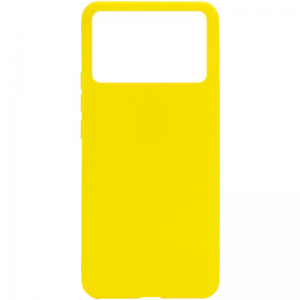 Матовый силиконовый TPU чехол на Xiaomi Poco X4 Pro 5G – Желтый