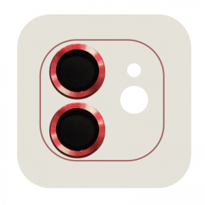 Защитное стекло Metal Classic на камеру для IPhone 12 / 12 mini / 11 – Красный / Red