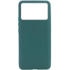 Матовый силиконовый TPU чехол на Xiaomi Poco X4 Pro 5G – Зеленый / Forest green