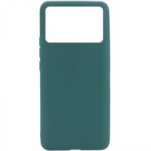 Матовый силиконовый TPU чехол на Xiaomi Poco X4 Pro 5G – Зеленый / Forest green