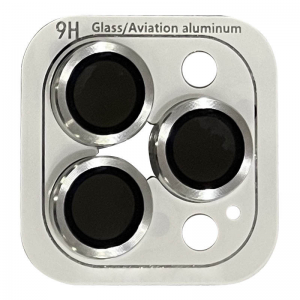 Защитное стекло Metal Classic на камеру для IPhone 13 Pro / 13 Pro Max – Серебряный / Silver